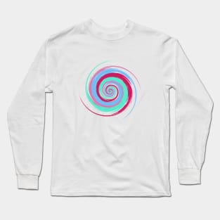 Colorful swirl - blue and pink color Long Sleeve T-Shirt